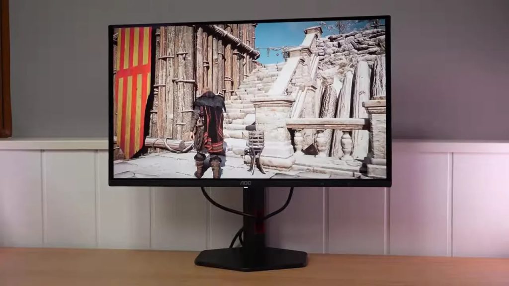 AOC Q27G4ZDR mostrando una escena de juego en el monitor