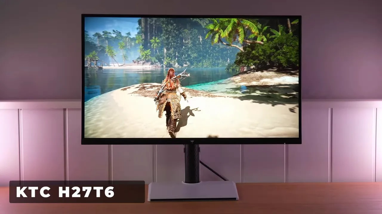 Monitor AOC Q27G4ZE con imagen de videojuego en pantalla