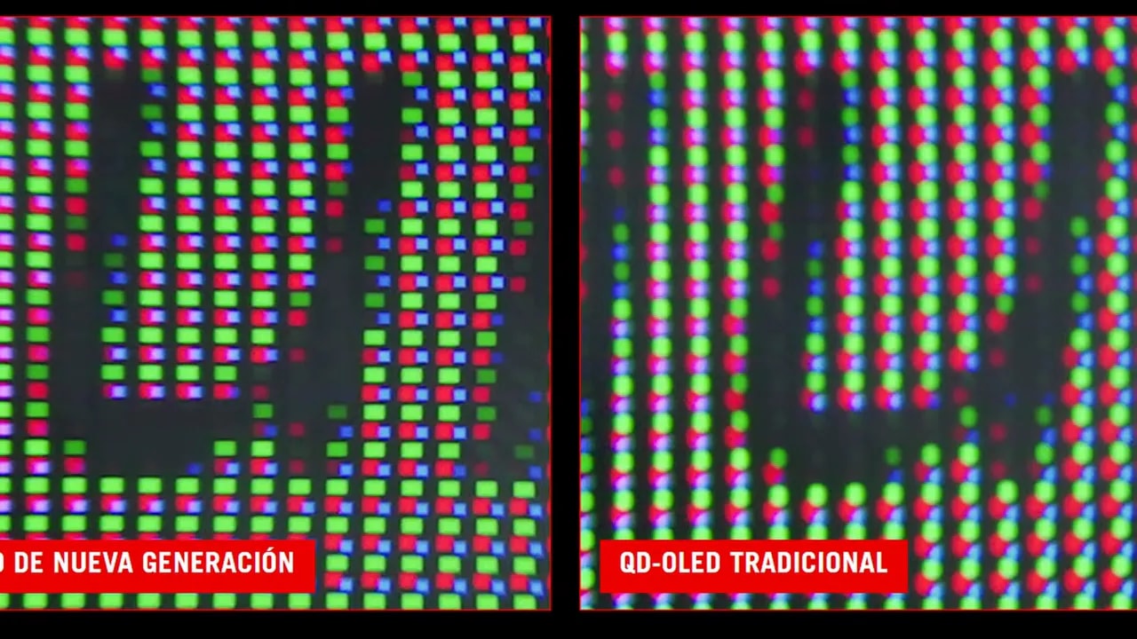 Comparación de subpíxeles en QD‑OLED: configuración de nueva generación frente a QD‑OLED tradicional
