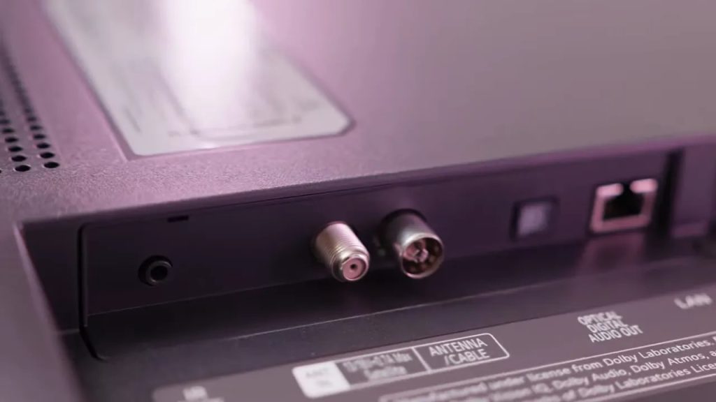 LG C5 television, audio and network connections