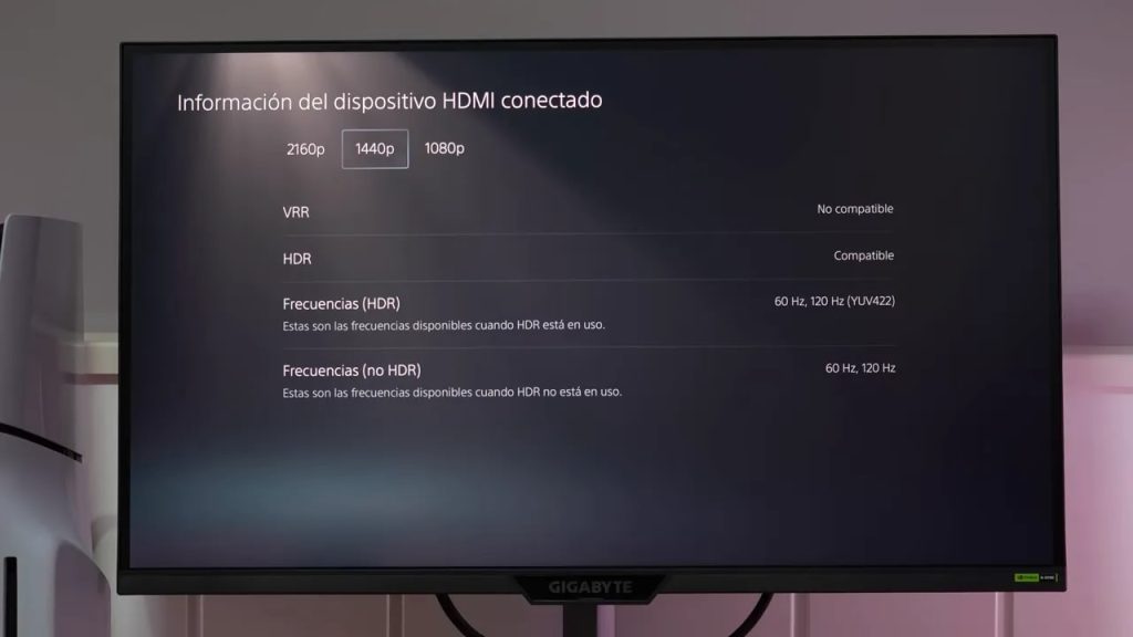 Checking the HDMI connection and VRR on PS5