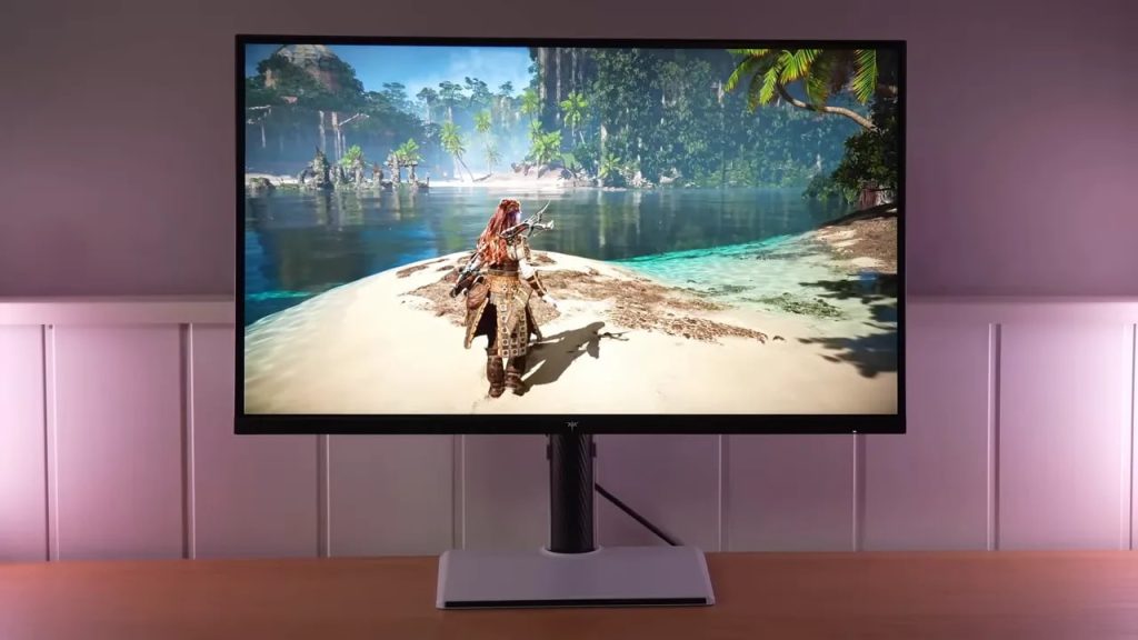 Monitor KTC H27T27 mostrando una escena de videojuego en su pantalla