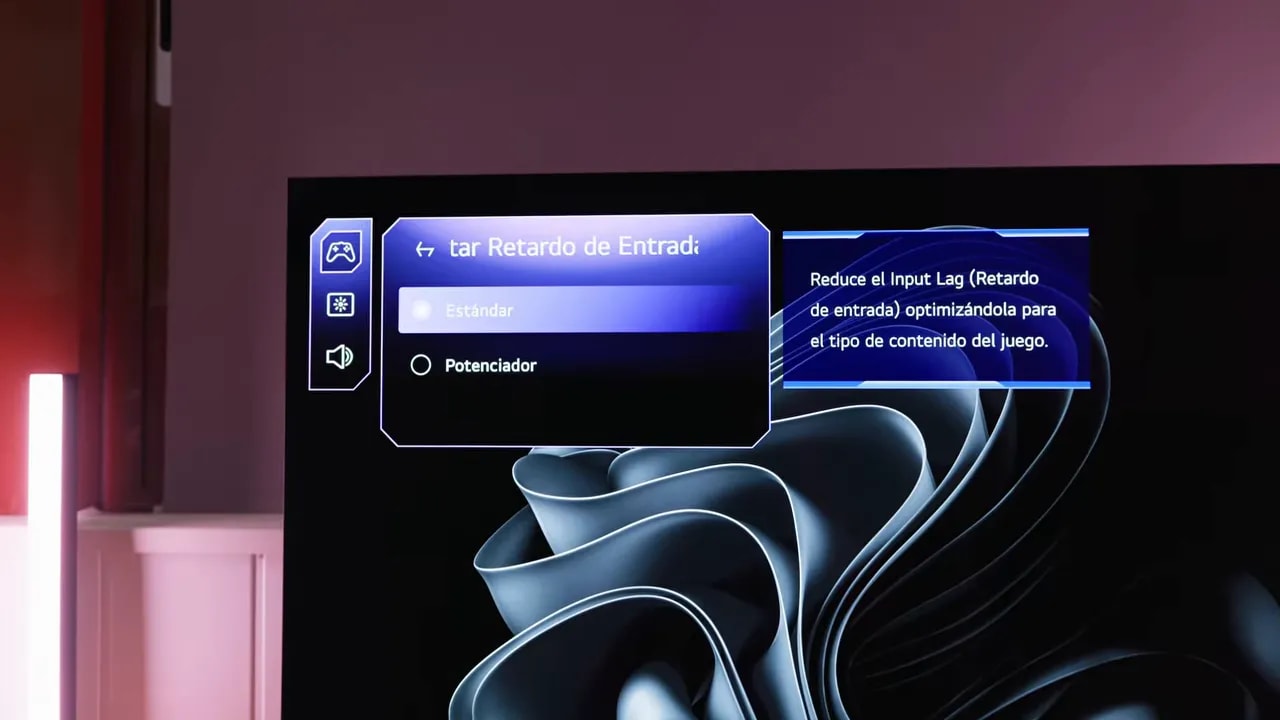 Ajuste del modo juego “Retardo de Entrada (Input Lag)” en la LG C5 OLED 42 con opción Potenciador
