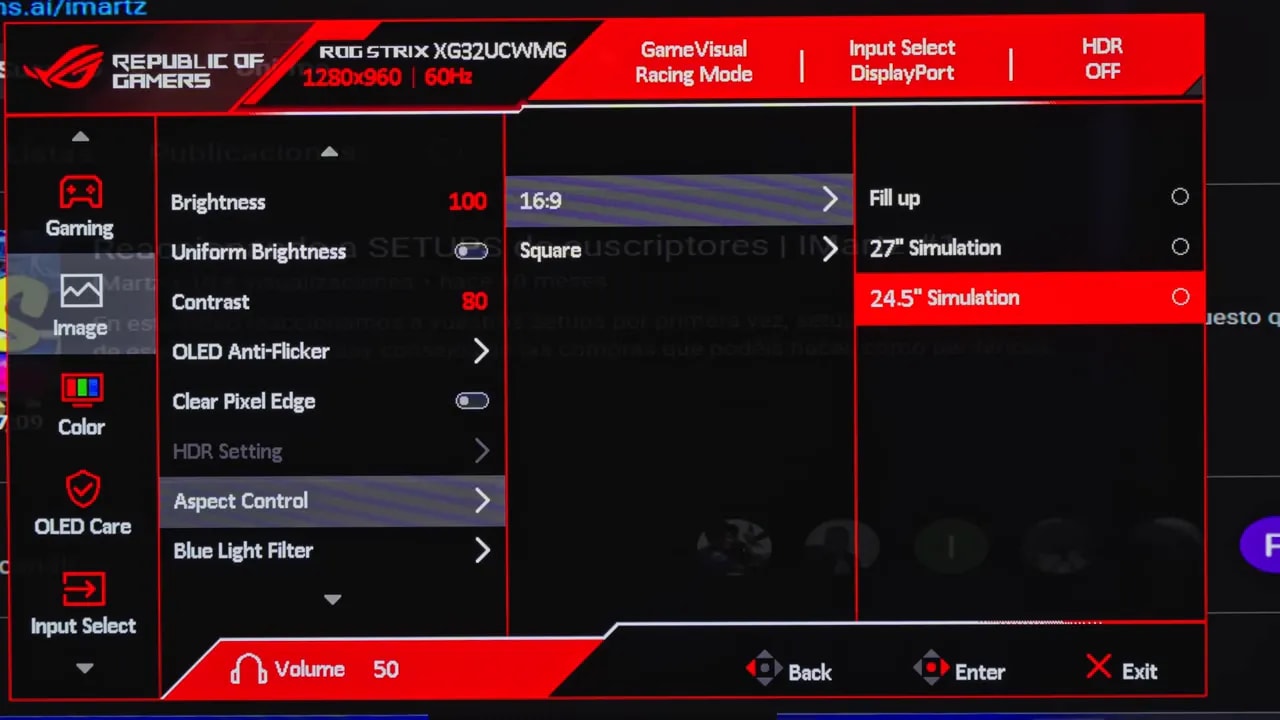 Propiedades del adaptador mostrando modo de escritorio 1920 x 1080 a 480 Hz