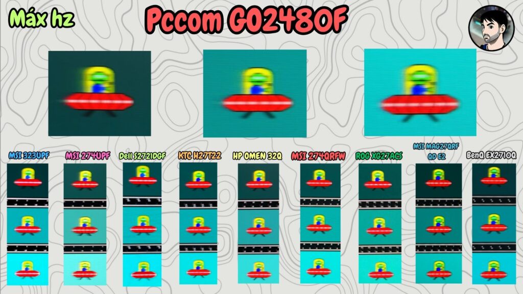 UFO comparison · reference LCD monitors