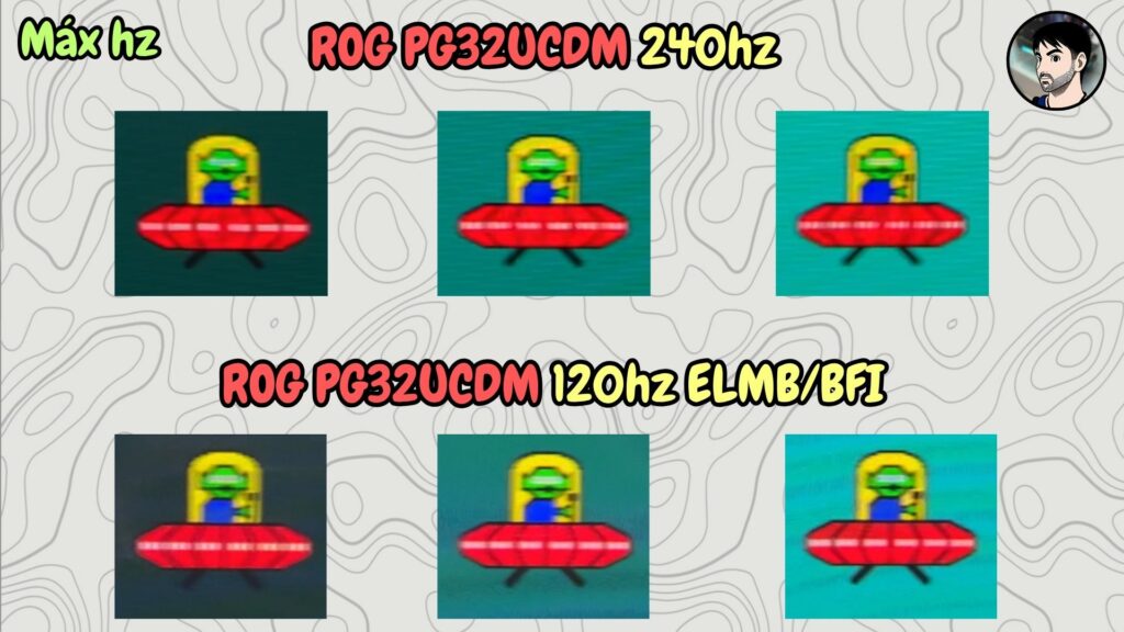 ASUS ROG PG32UCDM · UFO · 240 Hz and ELMB