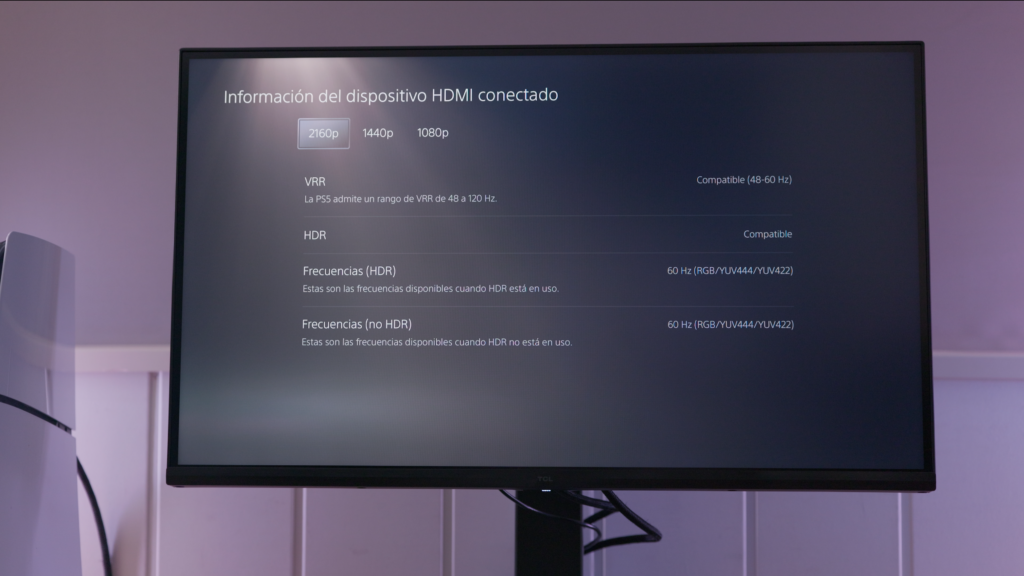 TCL 27P2A Pro: PS5 · 4K.